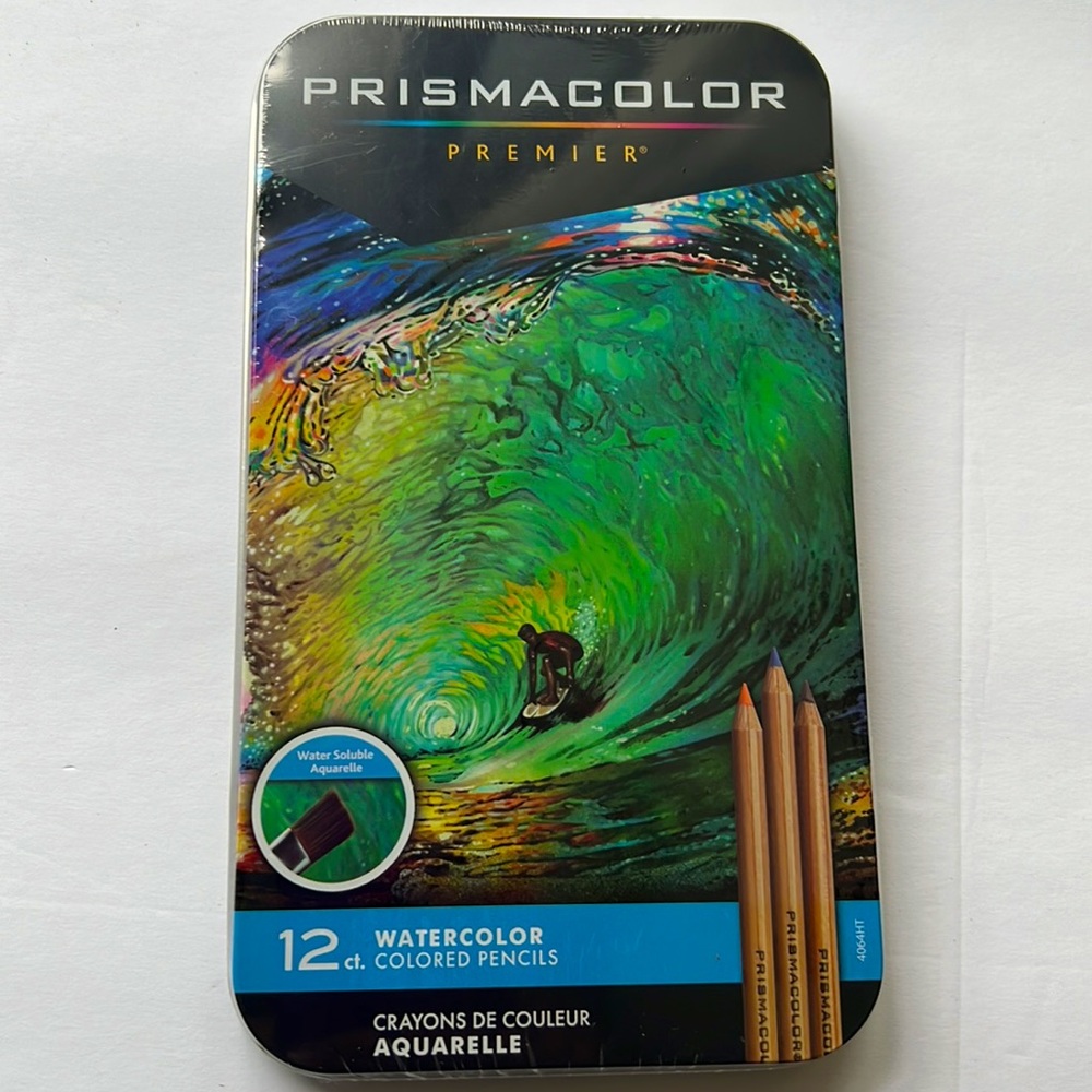 Prismacolor Premier Watercolor Pencil 12 ct. Colored Pencils with Tin NEW!!! - Picture 2 of 3